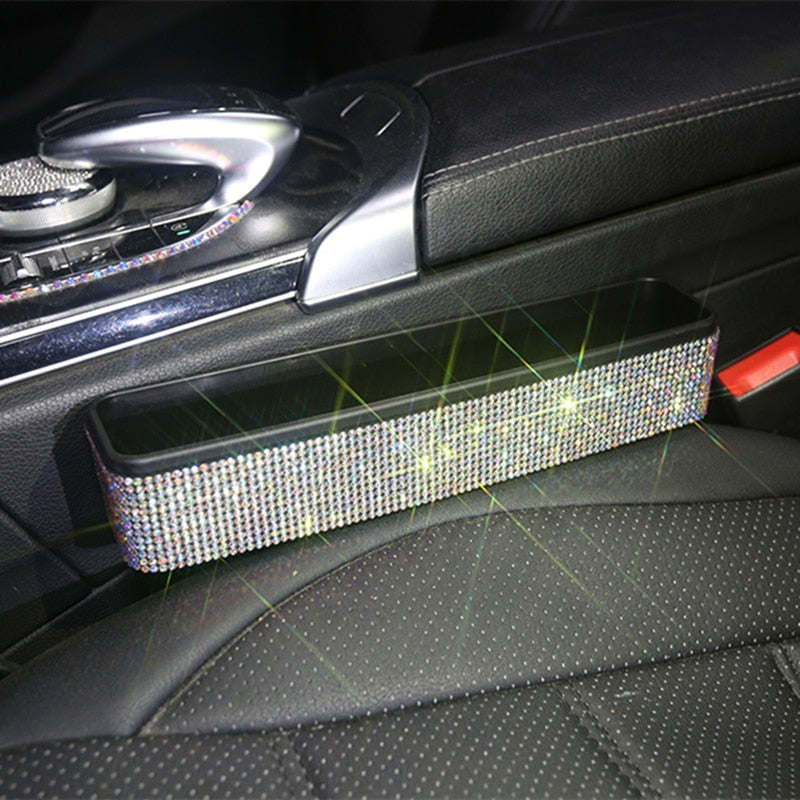 Car Bling Accessories for Woman Interior Set Styling Rhinestone Headrest Pillows Back Support Seat Cushion Pain Relief Sparkly