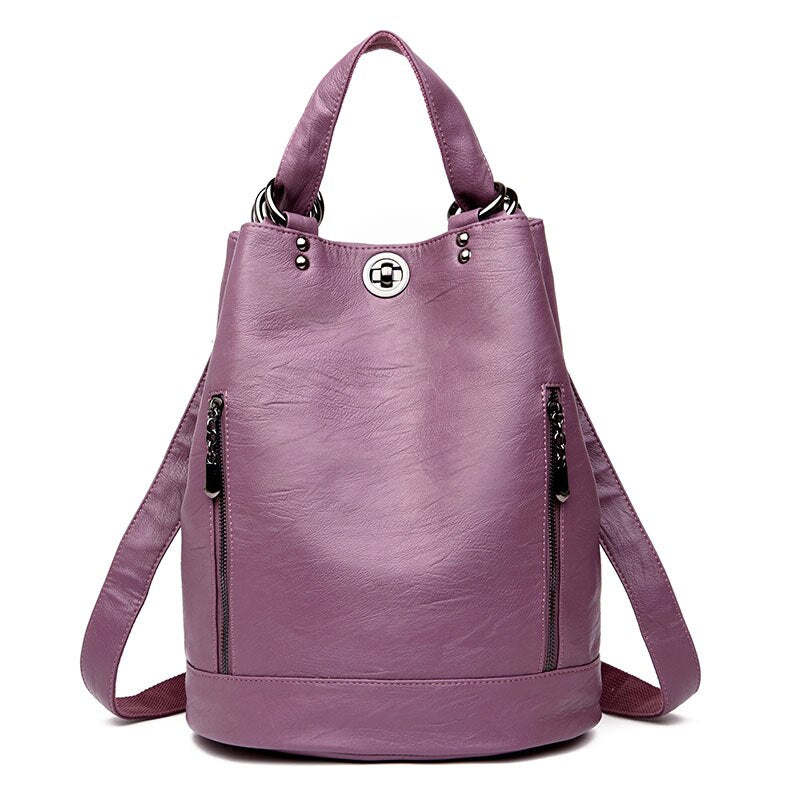 Casual Large-Capacity School Bags Girl Soft Leather Women's Backpack Fashion Travel Backpack Ladies Designer Backpacks 2021Sac