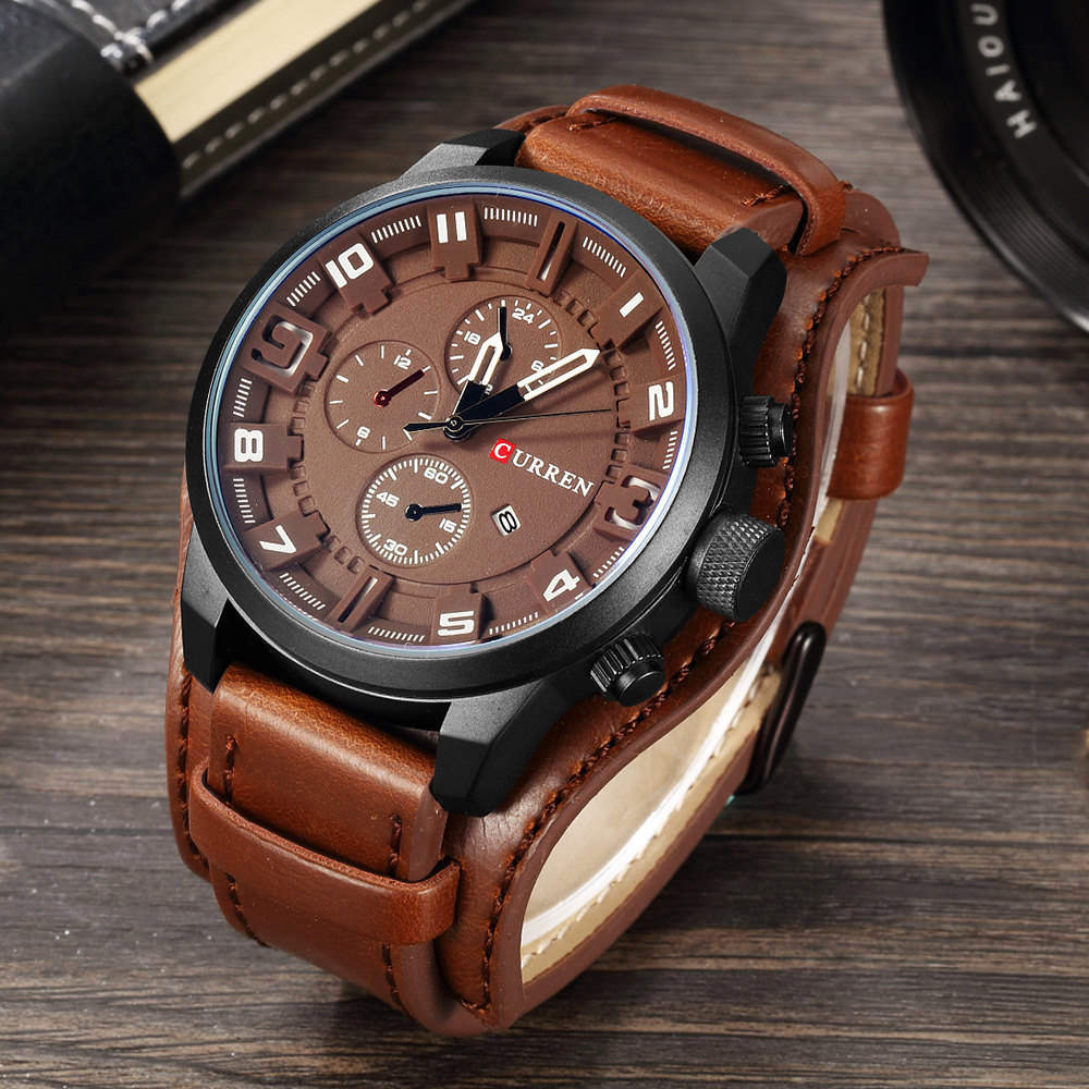 CURREN Top Brand Luxury Business Mens Quartz Watch Male Clock Wrist Watches Date Waterproof Wristwatch Hodinky Relogio Masculino