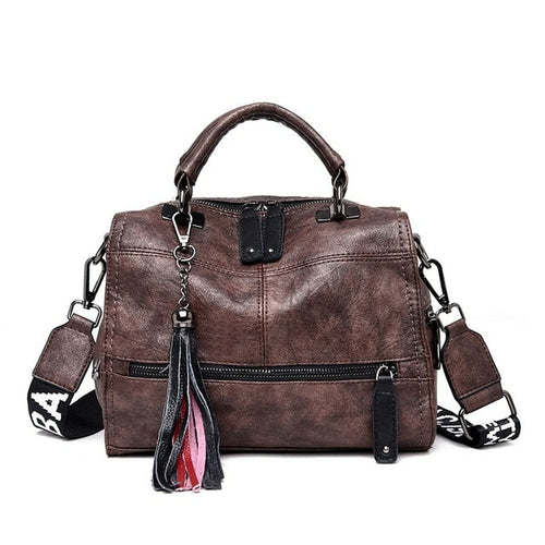 High Quality Leather Tassel Luxury Brand Handbags Women Bags Designer