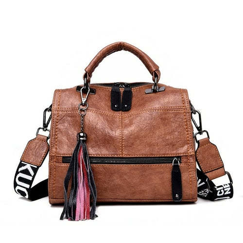 High Quality Leather Tassel Luxury Brand Handbags Women Bags Designer