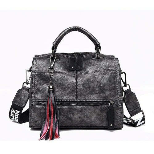 High Quality Leather Tassel Luxury Brand Handbags Women Bags Designer