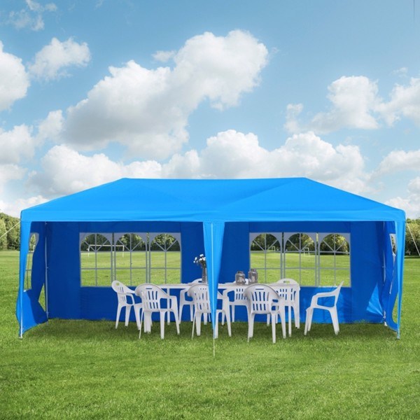 10' x 20' Gazebo Canopy Party Tent , Blue-AS