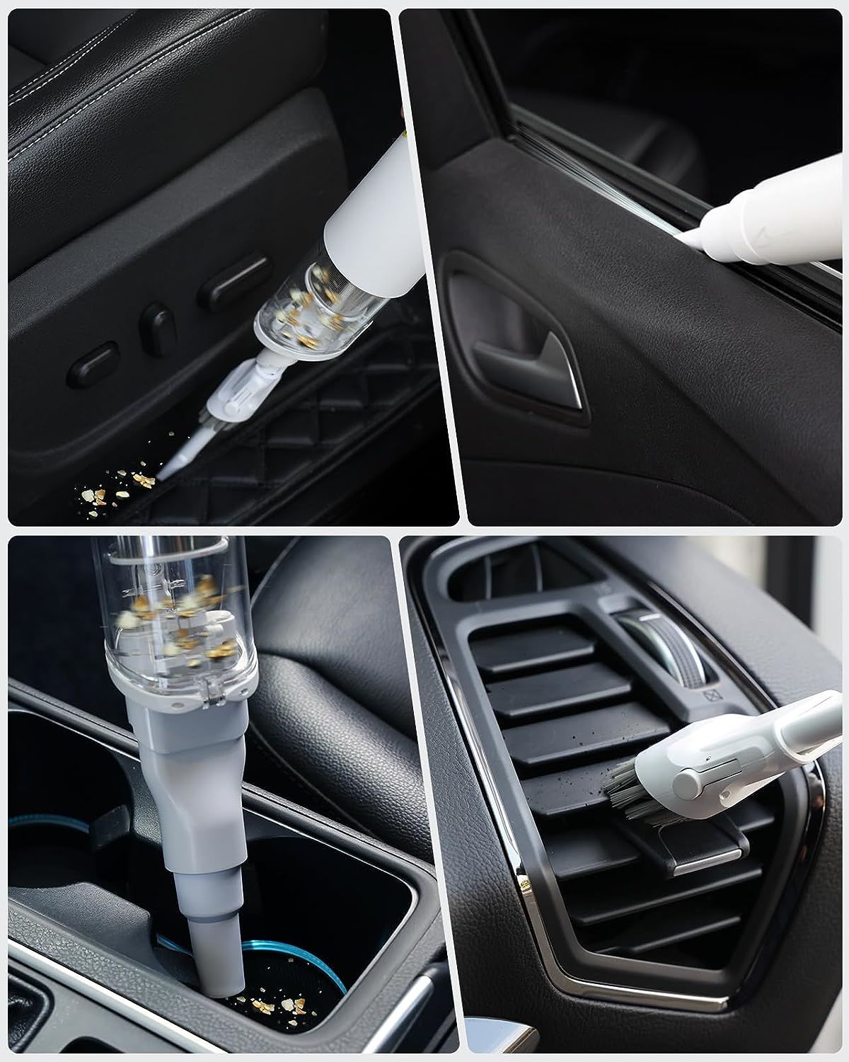 MOOKA Cordless Car Vacuum Rechargeable, 1.1LB Lightweight Portable Mini Vacuum for Car,Home, Dual Filtration Handheld Vacuum Cleaner with Blower, 6000