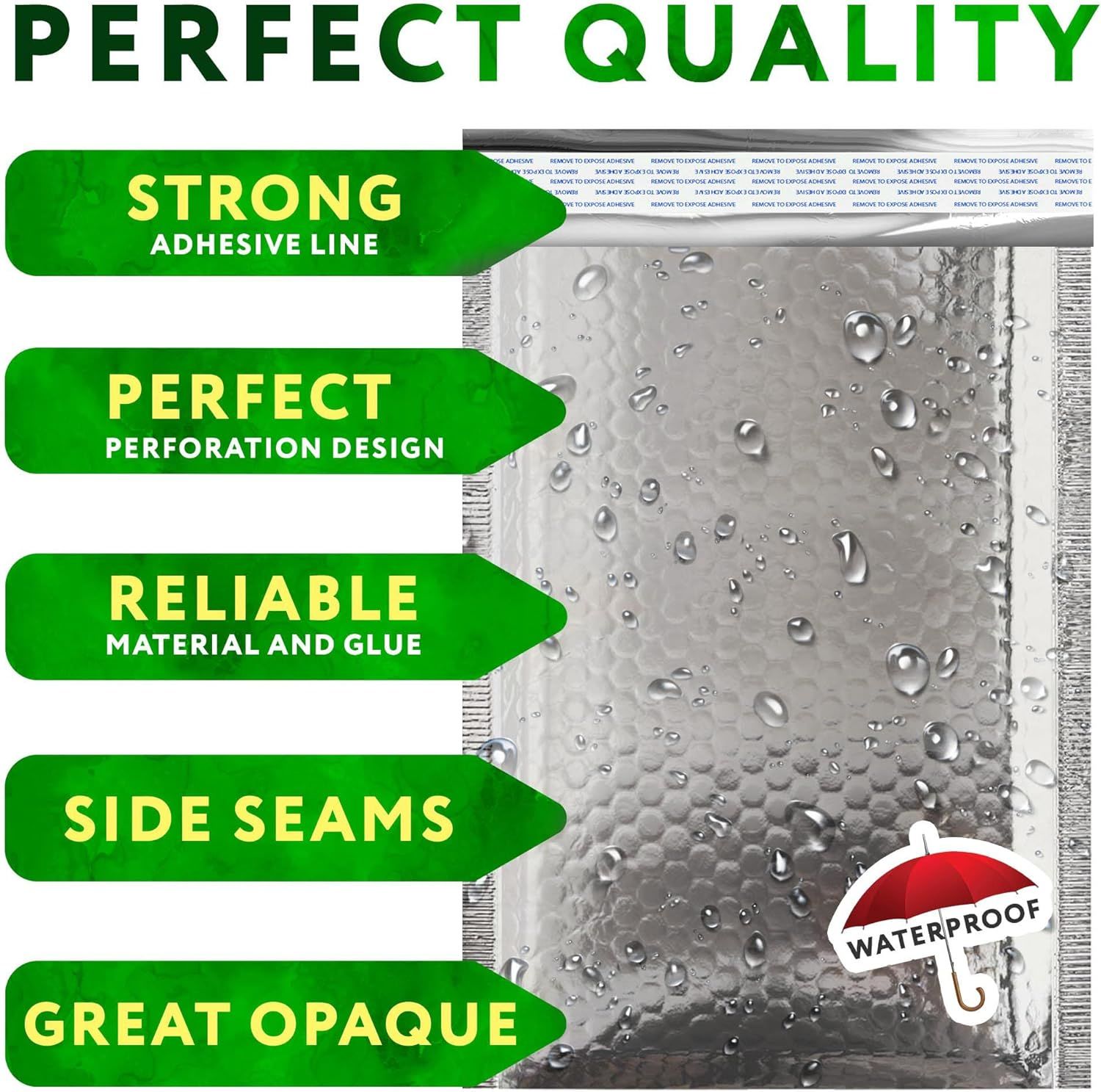 Silver Bubble Mailers 5x9, Metallic Padded Envelopes Pack of 250 Cushioned Mailing Envelopes Padded, Self-Seal Bubble Envelopes, Padded Shipping Envel