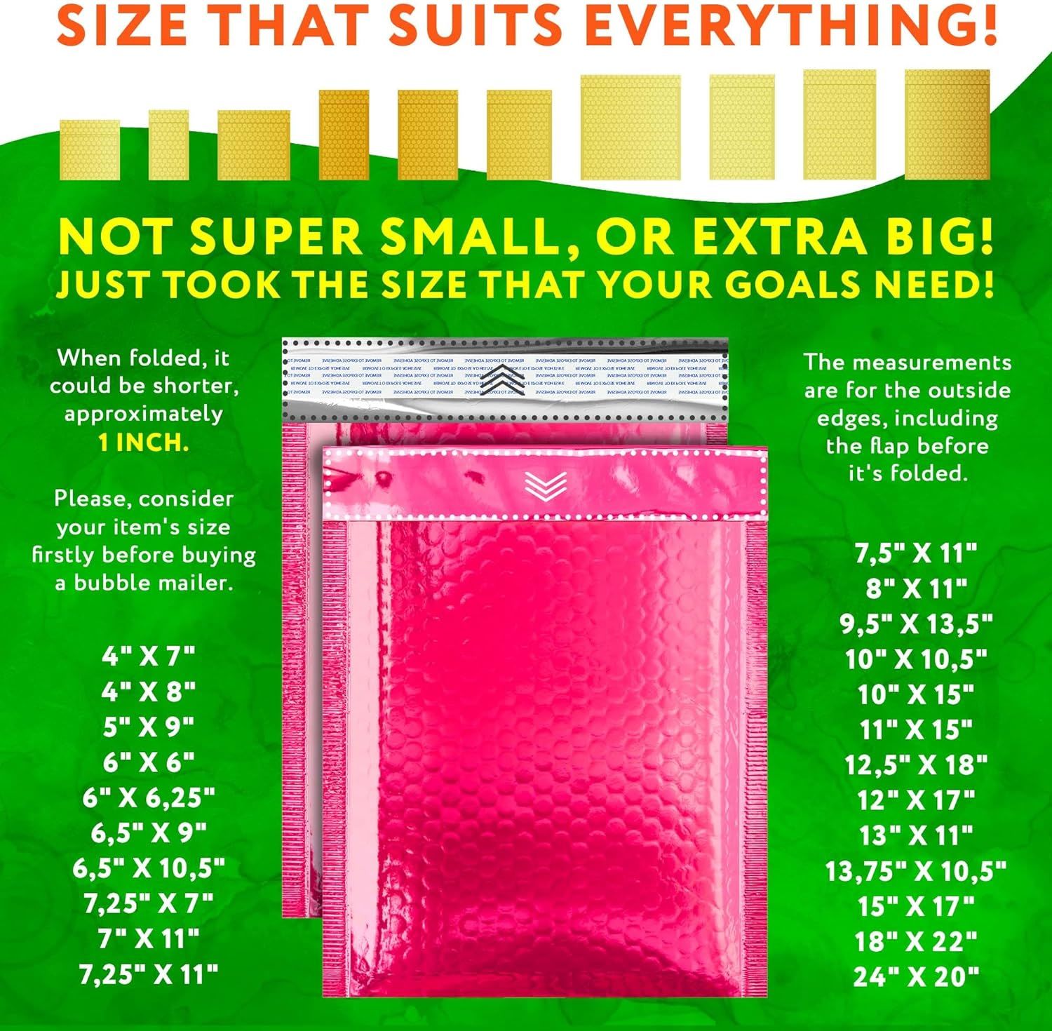 Pink Bubble Mailers 5x9, Metallic Padded Envelopes Pack of 400 Cushioned Mailing Envelopes Padded, Self-Seal Bubble Envelopes, Padded Shipping Envelop