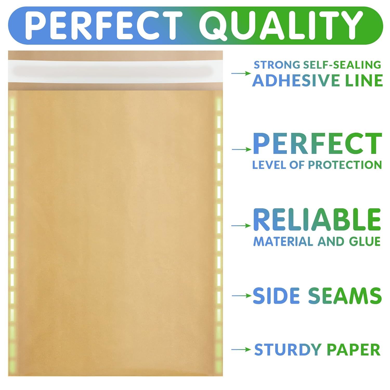 Kraft Bubble Mailer 8.5 x 13 Inch. Pack of 25 Brown Kraft Bubble Mailers with Sturdy Adhesive. Waterproof Padded Mailing Envelopes. Laconic Padded Env