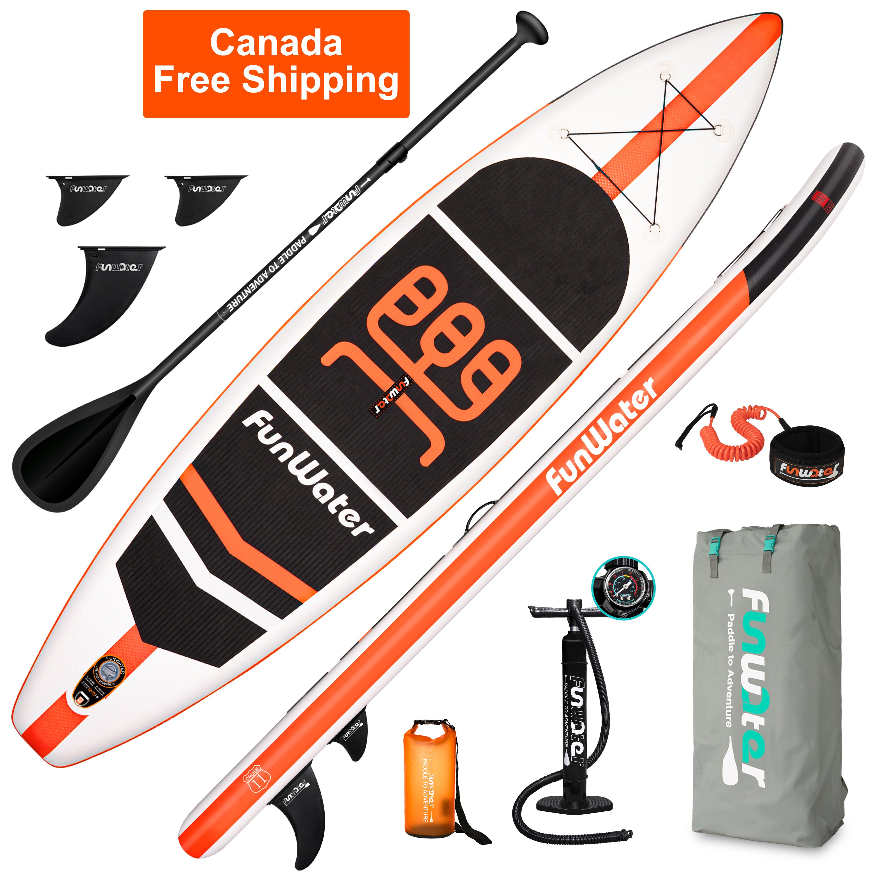 Free Shipping Dropshipping Canada Warehouse Have Stock SUP Stand Up Paddle Board 11'x33''x6'' Inflatable Paddleboard Soft Top Surfboard with ISUP Accessories Sup Surfing Board Wakeboard Water Sports