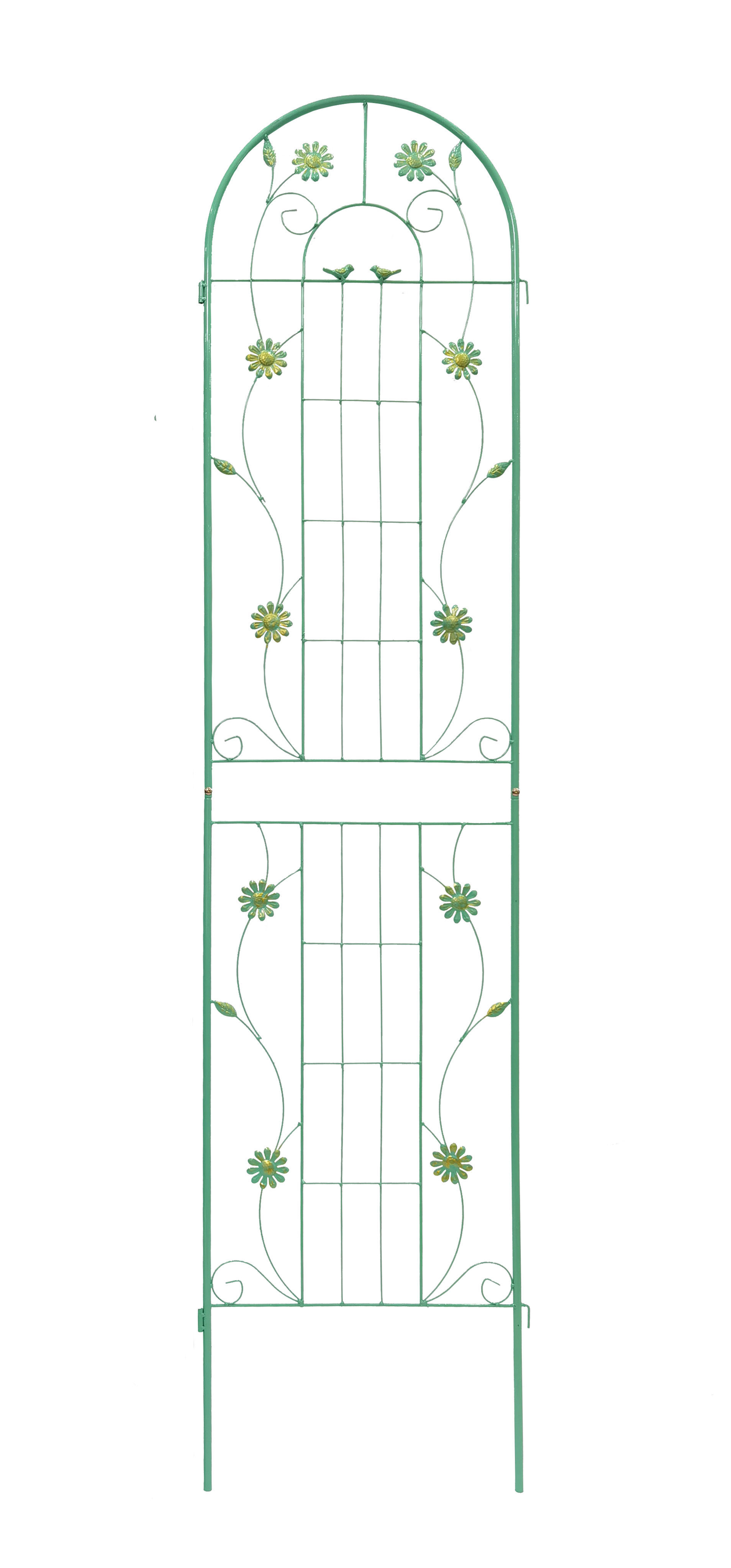 2 Pack Metal Garden Trellis 86.7" x 19.7" Rustproof Trellis for Climbing Plants Outdoor Flower Support Green