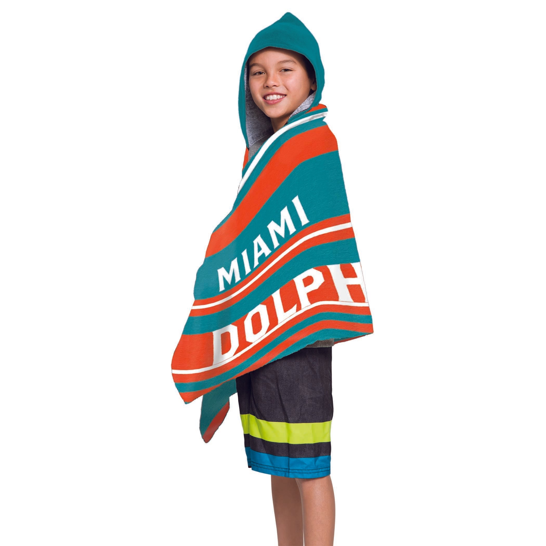 NFL 606 Dolphins - Juvy Hooded Towel, 22"X51"