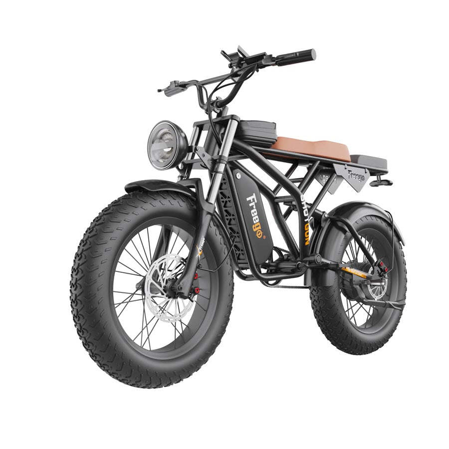 GT02 Pro Fat Tires Off Road Electric Bike 1400W Powerful Motor 7 Speed Gears Black Version