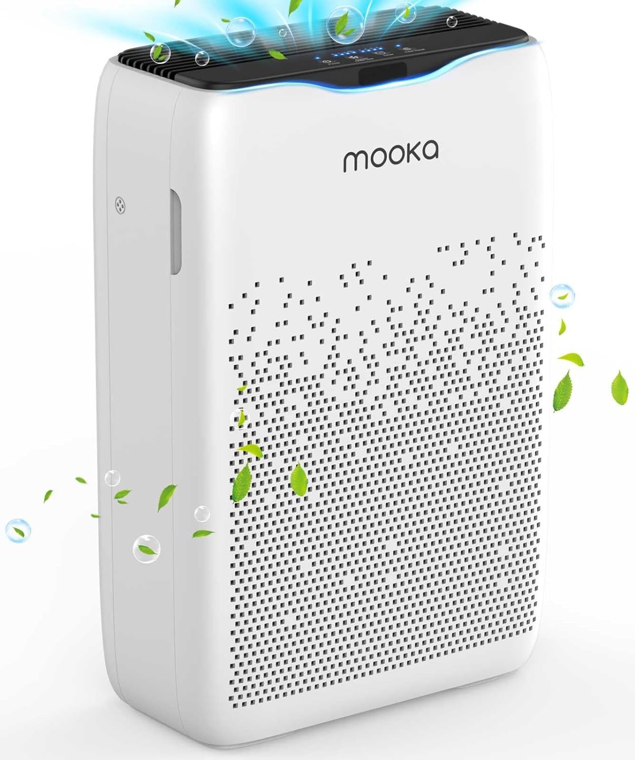 MOOKA Air Purifiers for Home Large Rooms up to 2200ft², Advanced H13 HEPA Air Filter for Wildfires, Pet Hairs, Dander, Smoke Cleaner, 15dB Sleep Mode Quiet Odors Eliminator for Living Room, Bedroom