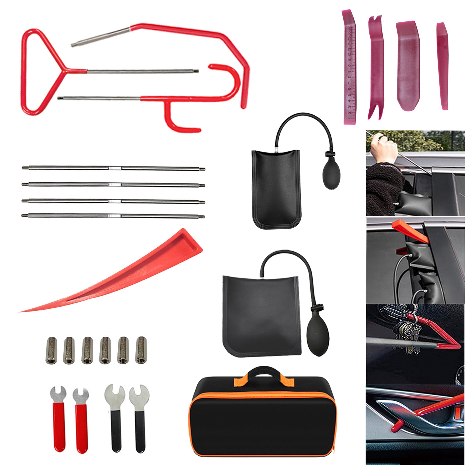 Triangle yellow warp 25-piece hook tool set