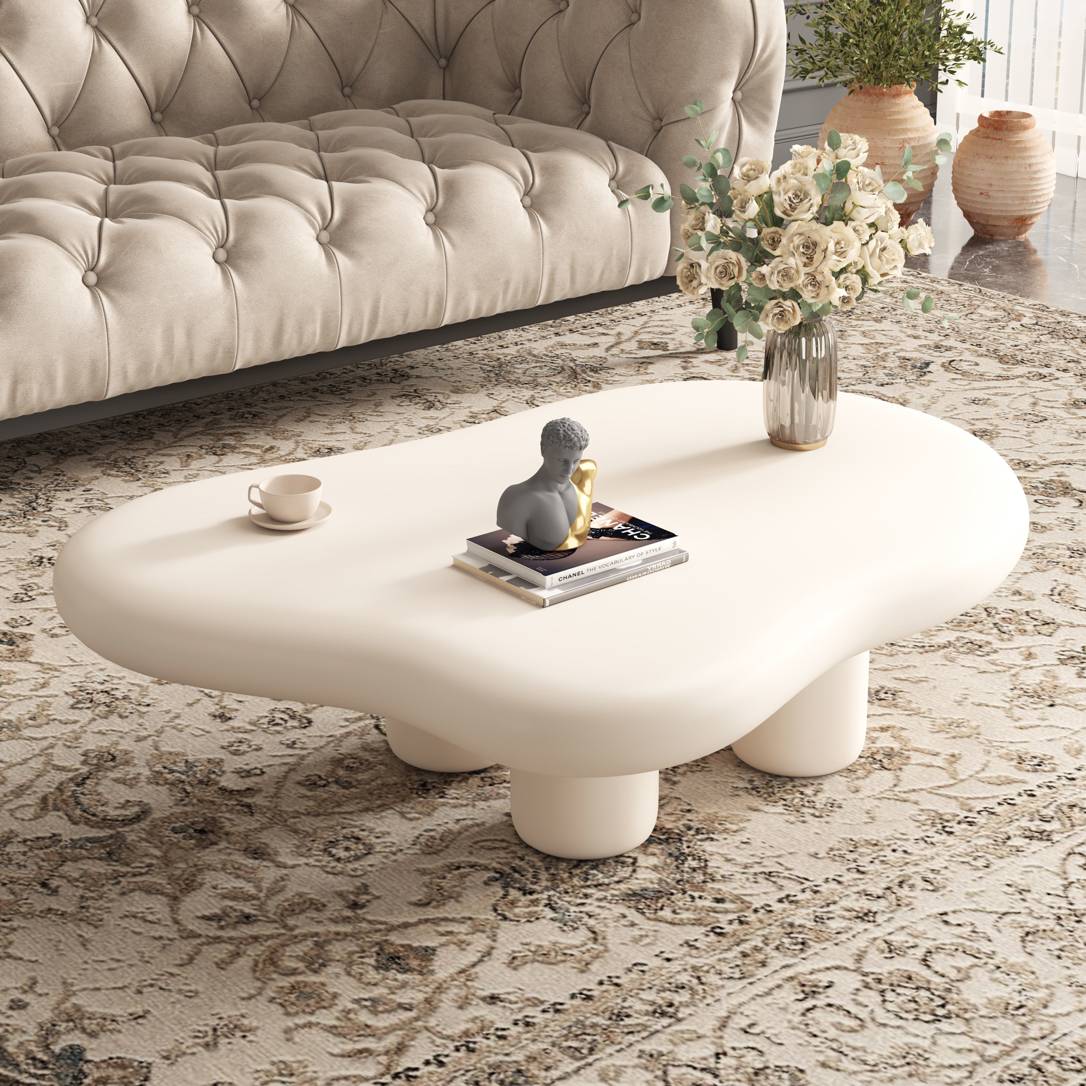 Unique and elegant cloud-shaped coffee table