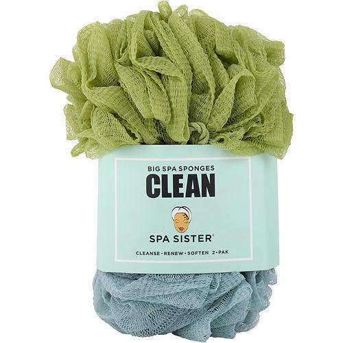 SPA ACCESSORIES by Spa Accessories SPA SISTER JUMBO SPONGE 2 PACK (GREEN & MARINE)