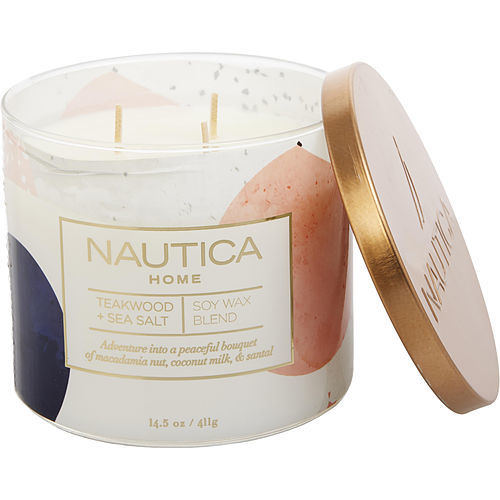 NAUTICA TEAKWOOD & SEA SALT by Nautica CANDLE 14.5 OZ