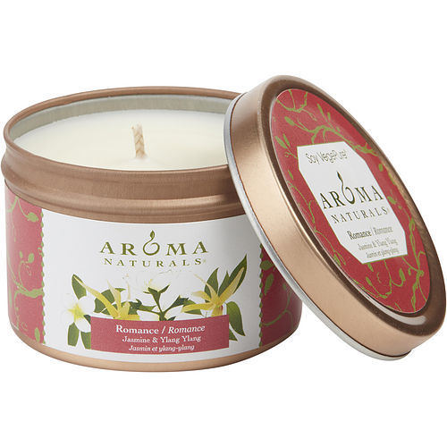 ROMANCE AROMATHERAPY by Romance Aromatherapy ONE 2.5x1.75 inch TIN SOY AROMATHERAPY CANDLE. COMBINES THE ESSENTIAL OILS OF YLANG YLANG & JASMINE TO CREATE PASSION AND ROMANCE. BURNS APPROX. 15 HRS.