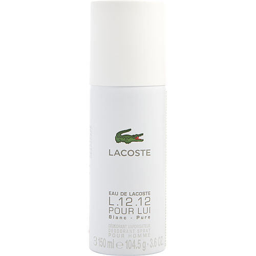 LACOSTE EAU DE LACOSTE L.12.12 BLANC by Lacoste PURE DEODORANT SPRAY 3.6 OZ