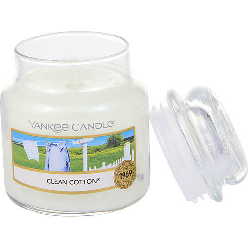 YANKEE CANDLE by Yankee Candle CLEAN COTTON SCENTED SMALL JAR 3.6 OZ