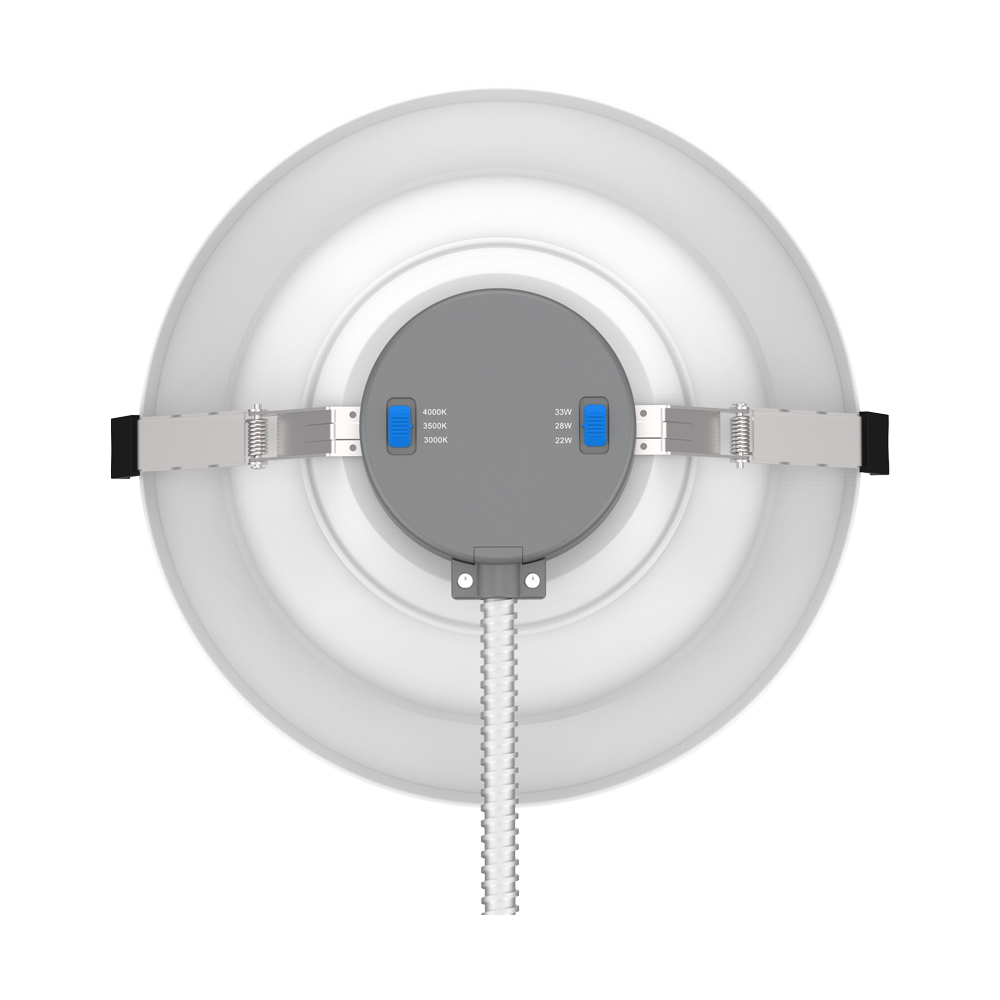WHITE SKY | LED Commercial-Grade Retrofit Downlight | Adjustable Watt 12W/16W/22W | 2200 Lumens | Adjustable CCT 3000K/4000K/5000K | 100V-277Vac | 8" 