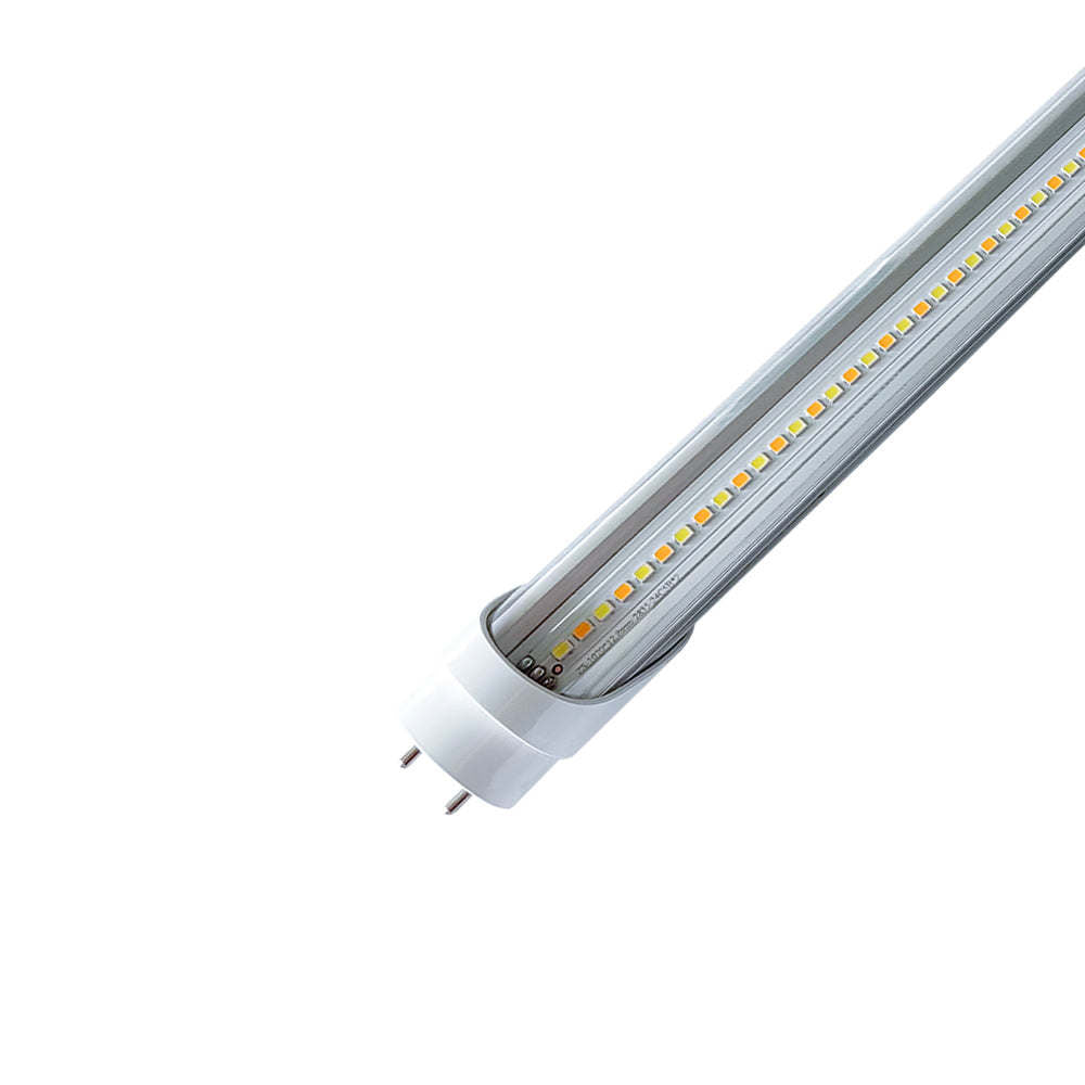 CHINET | LED T8 Tube | Adj Wattage 12W/15W/18W/20W | 2800 Lumens | Adj CCT 3000K/4000K/5000K/6500K | 100V-277V | 4ft | Clear Lens | Type A+B | Single 