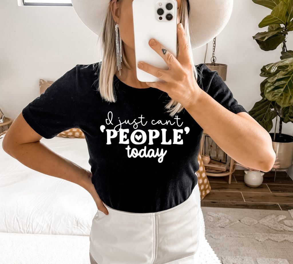 I Just Can't People Today T-shirt, Funny Introvert T-shirt, Introverted Gift, Anti-social Shirt, Introvert Shirts