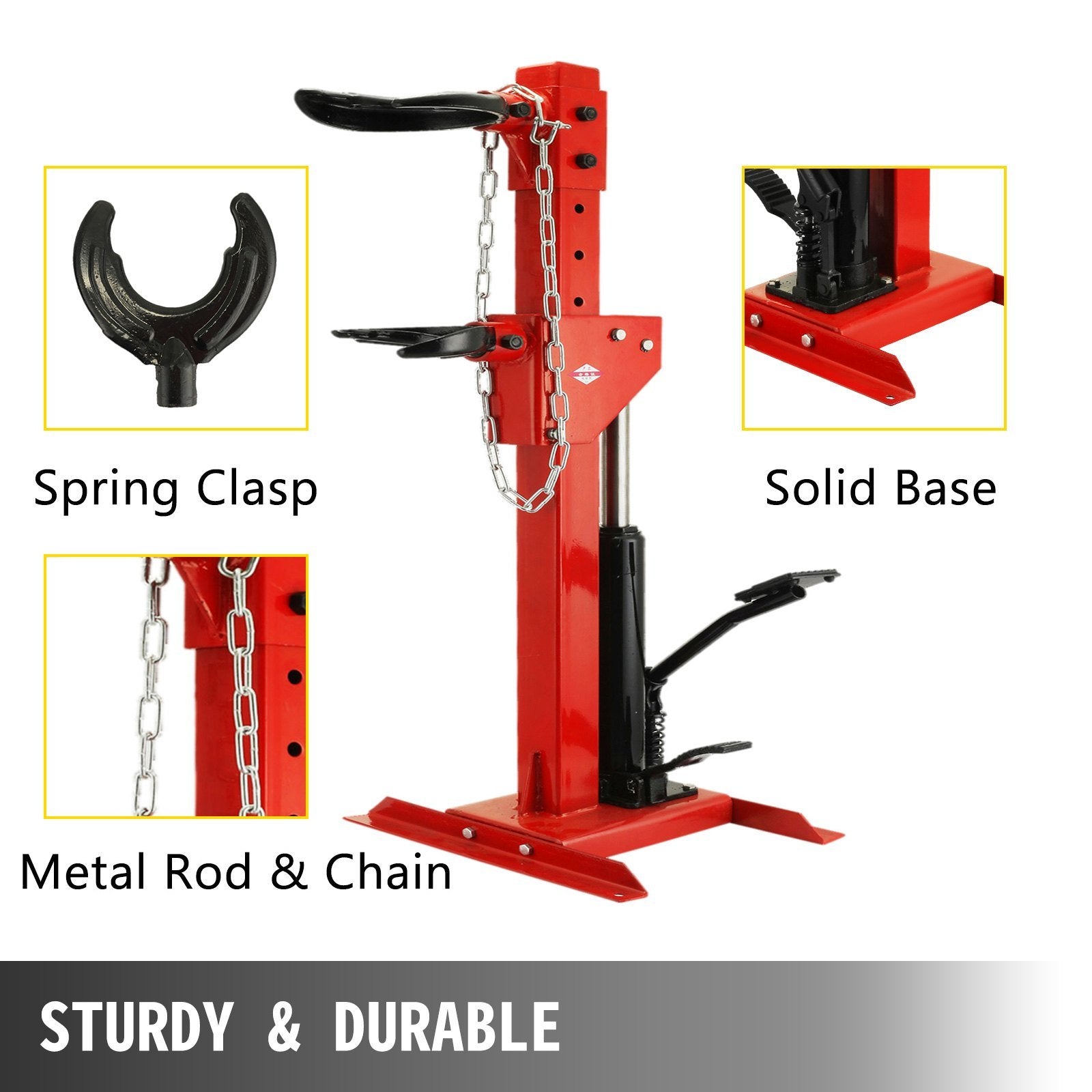 VEVOR 3 Ton Capacity Auto Strut Coil Spring Compressor Tool 6600LB Strut Compressor with 4 Snap Joints Air Hydraulic Tool for Car Repairing and Strut 