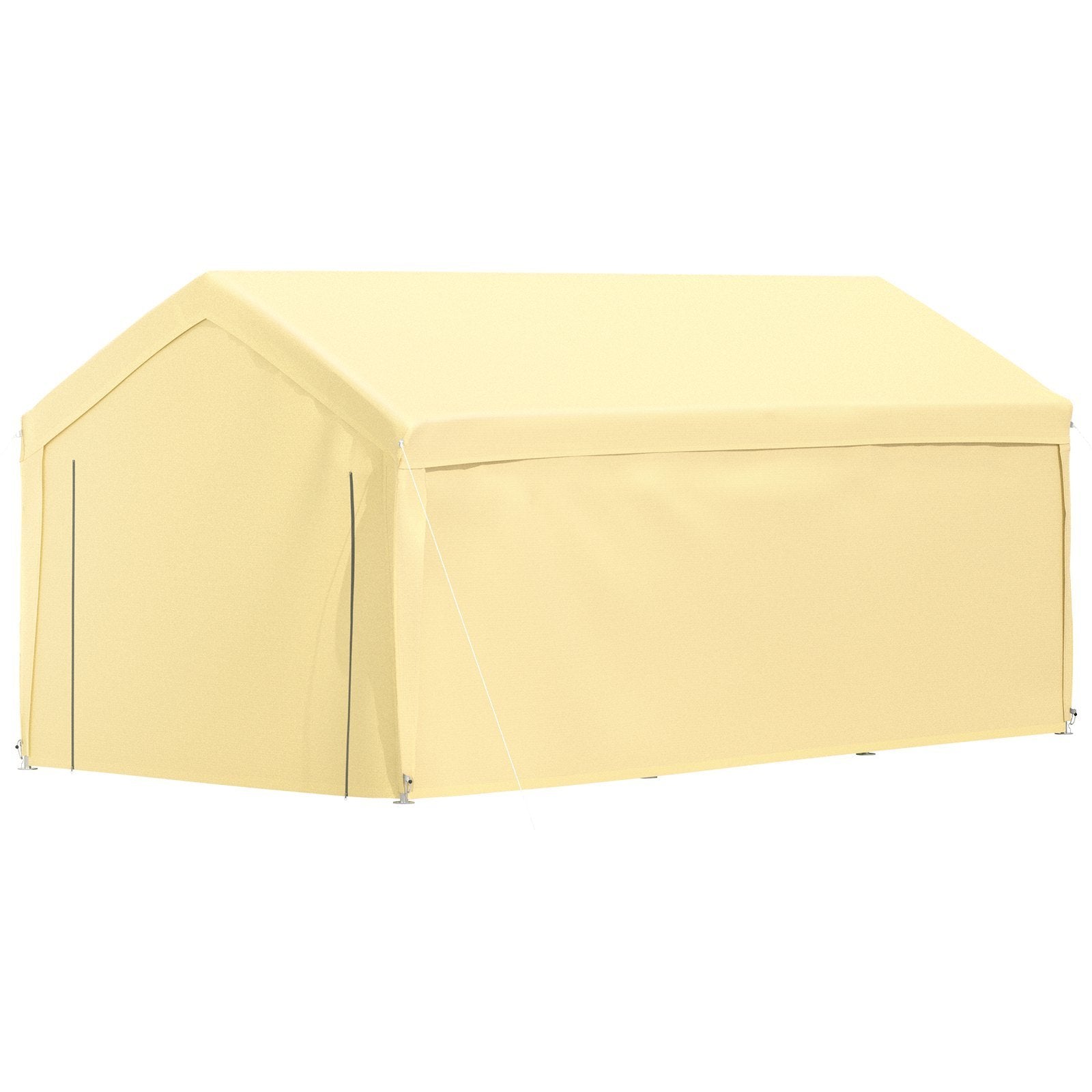 VEVOR Carport Canopy Car Shelter Tent 10 x 20ft with 8 Legs and Sidewalls Yellow