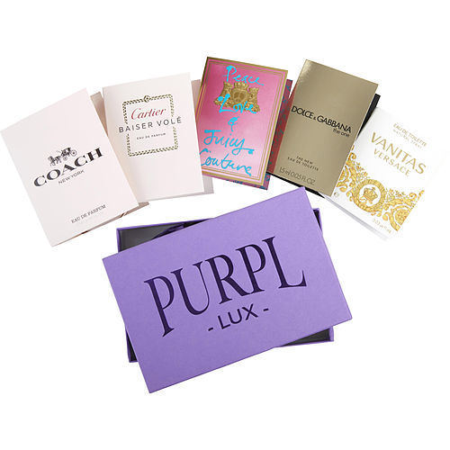 PURPL LUX SUBSCRIPTION BOX FOR WOMEN by COACH & THE ONE & PEACE LOVE & JUICY COUTURE & VANITAS VERSACE & CARTIER BAISER VOLE