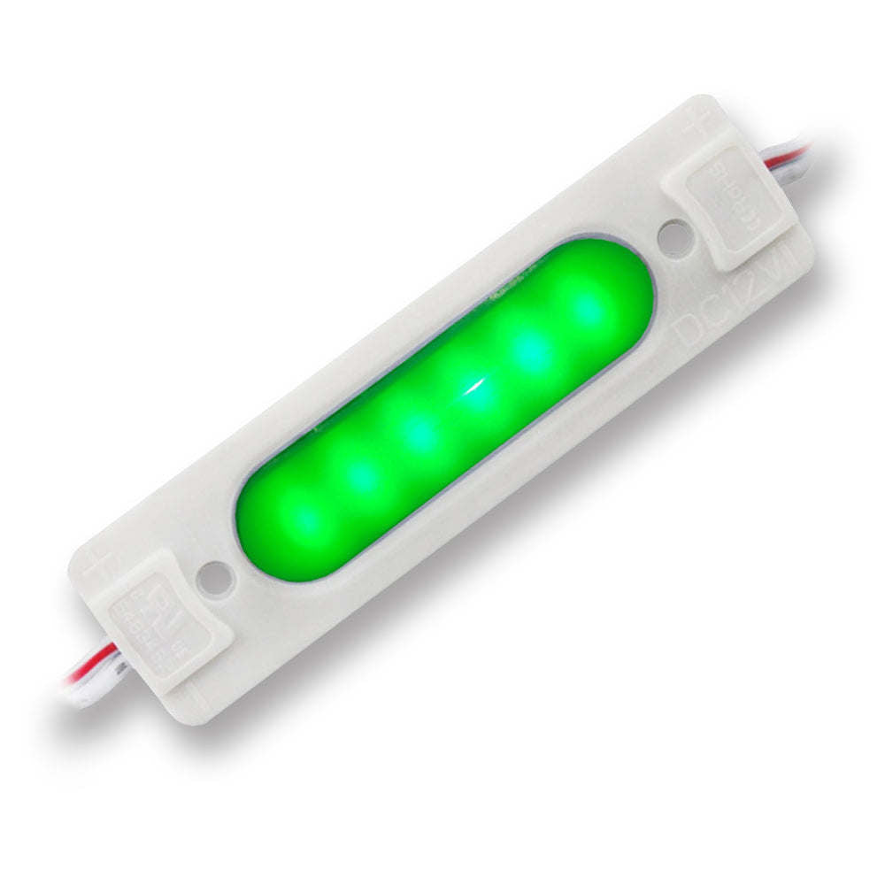 LED Module High Efficiency | Watts 1.8 | 6500K | 12V | Capsule | GREEN Color | UL Listed | Pack of 50