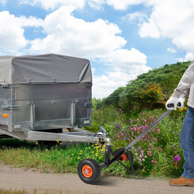 Trailer Dolly with Pneumatic Tires for Moving Car RV Boat Trailer