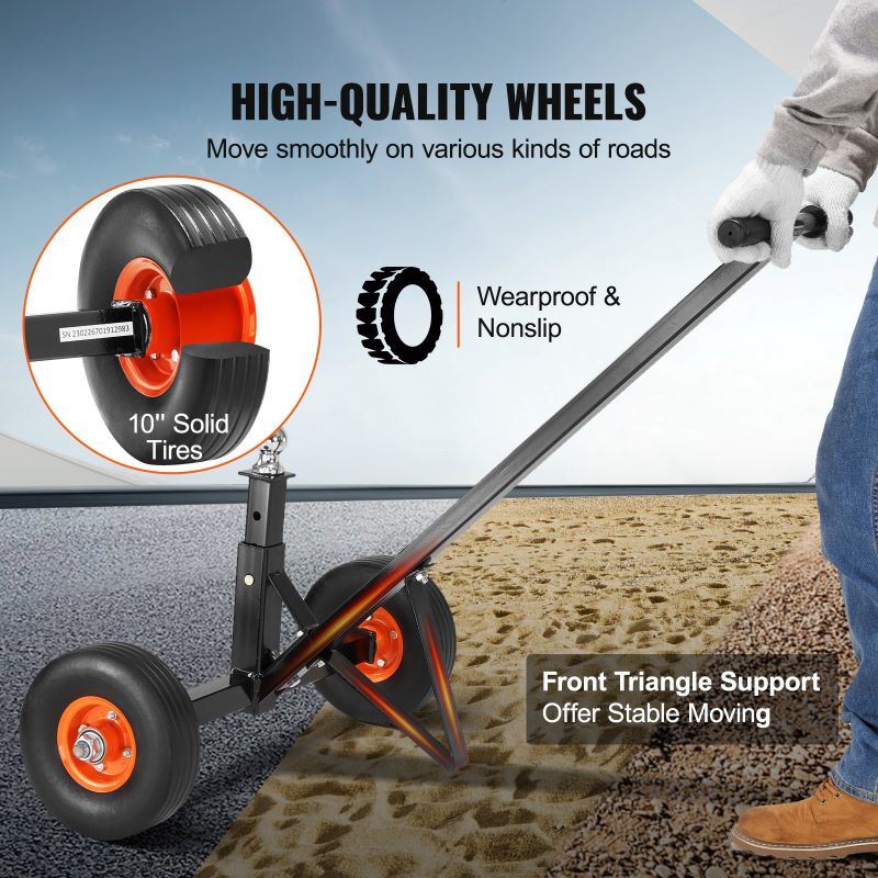 Trailer Dolly with Pneumatic Tires for Moving Car RV Boat Trailer