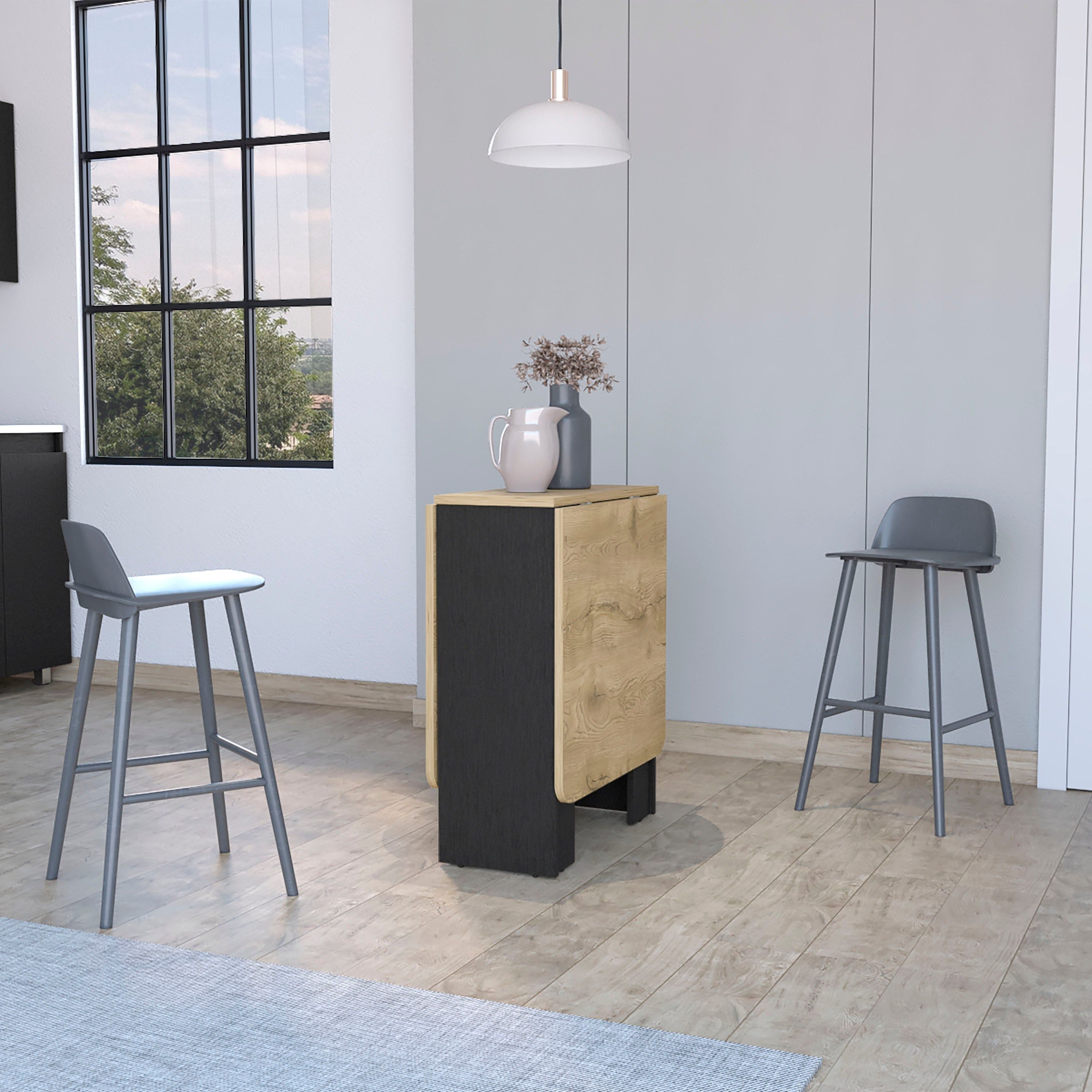 Kailua Folding Dining Table, Space-Saving, Foldable in 3 Forms, White