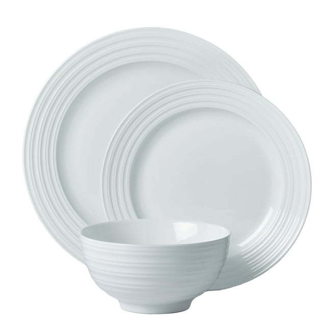 Anniston 12-Piece Porcelain Round-Shaped Dinnerware Set