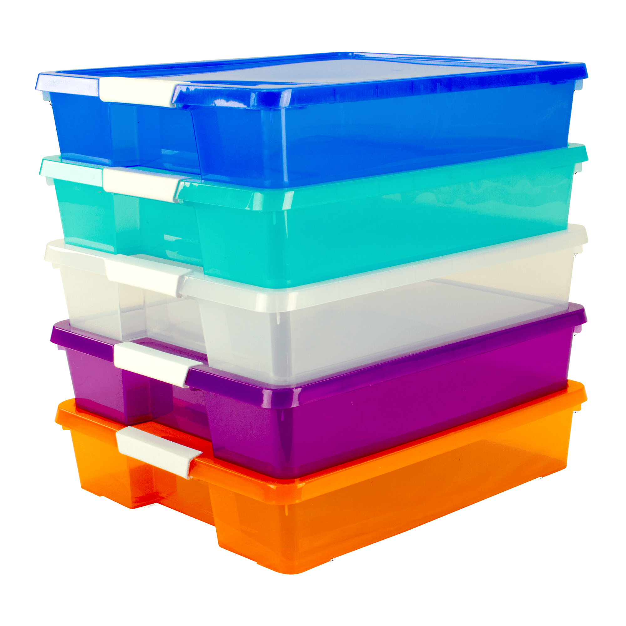 12x12 Stack & Store Box, Assorted Colors, Case of 5