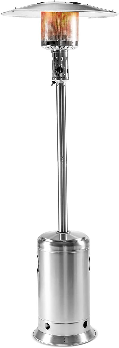 LEGACY HEATING Delta X3 Outdoor Heater, Propane Heater, Outdoor Propane Patio Heater with Wheels, 47,000 BTU Outdoor Patio Heater for Home and Commercial, 30 x 30 x 88 inches (LxWxH)