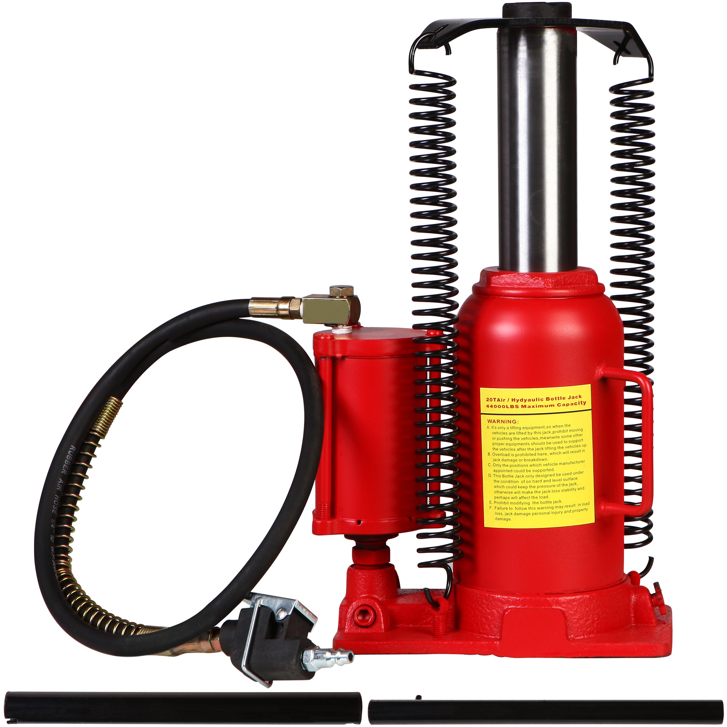 Bottle Jack Air Jack 20 Ton Air Hydraulic Bottle Jack 44029 LBS Air Hydraulic Bottle Jack Heavy Duty Pneumatic Jack with Manual Handle Air Pump for Pi