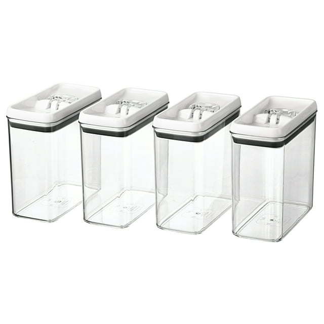 Canister Pack of 4 - Flip-Tite 11.5 Cup Rectangular Food Storage Container Set