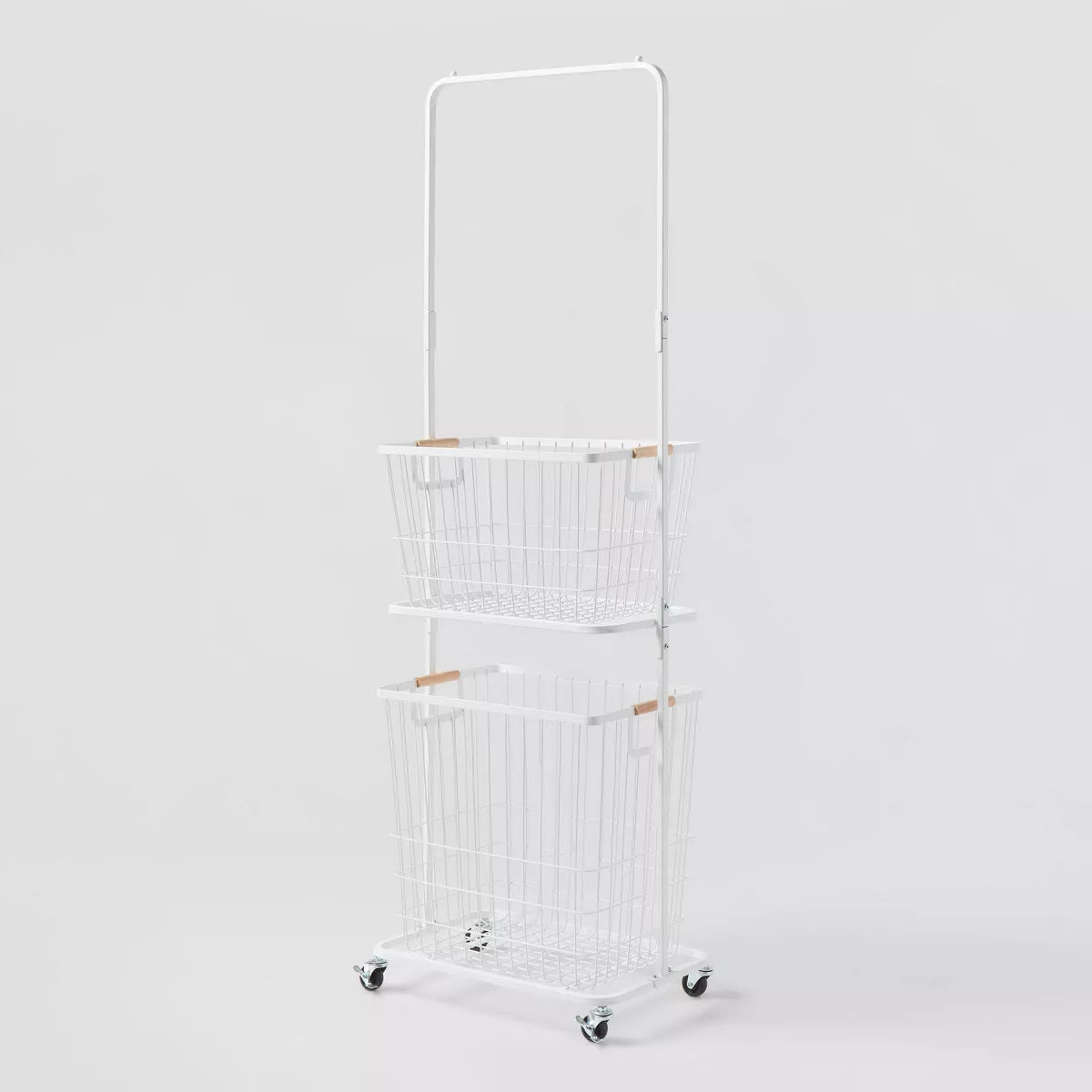 Metal Laundry Station with Basket and Hamper