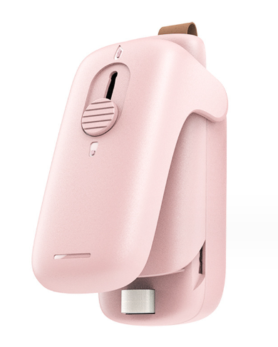 Mini Bag Sealer,  Handheld Heat Vacuum Sealer, 2 in 1 Sealer and Cutter with Lanyard, Portable Resealer Machine for Plastic Bags Food Storage Snacks Freshness