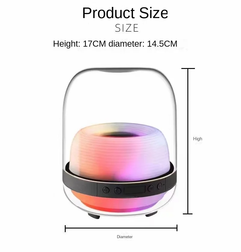 Bluetooth Speaker, Small Mini Wireless Portable Speakers with Colorful Light, HiFi Sound, Long Playtime,Gift for Women Girls Kids Daughter Sister