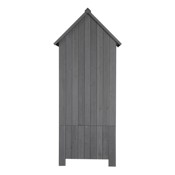 70in Black Double Slope Top Fir Courtyard Storage Room Dark Gray