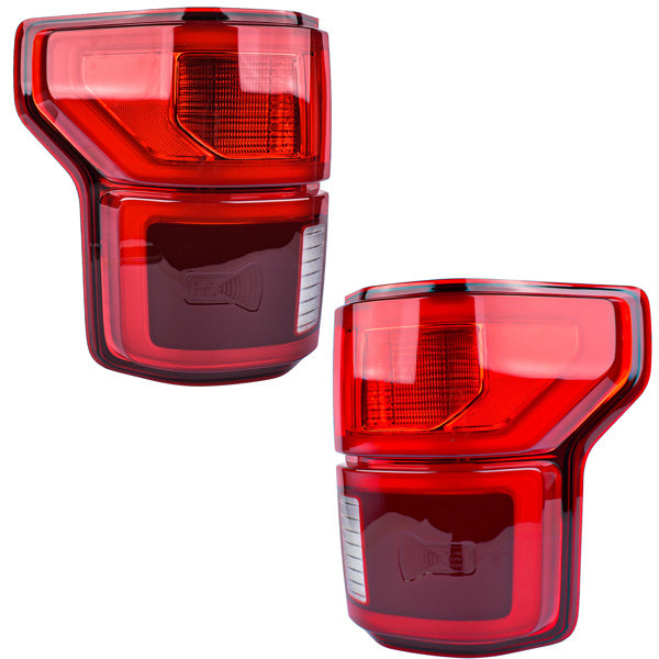Left & Right Side Tail Light Assembly for Ford F-150 2018-2020 LED w/ Blind Spot KL3Z13405B KL3Z13404B