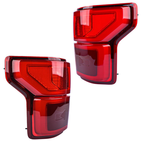 Left & Right Side Tail Light Assembly for Ford F-150 2018-2020 LED w/ Blind Spot KL3Z13405B KL3Z13404B
