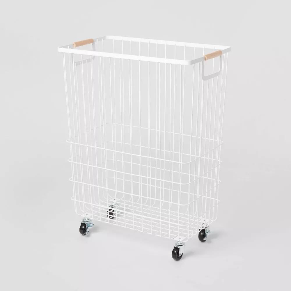 Wire Rolling Laundry Hamper - Brightroom