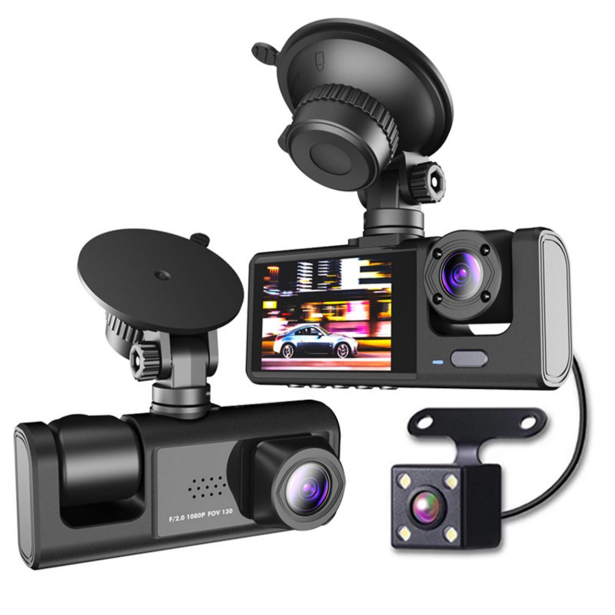 Dash Cam - Dashboard Cam Built-in Ultra Wide Angle Lens WiFi Dashboard Camera Video Recorder Car Driving Recorder Night Vision Car Dashcam Car DVR Cyc