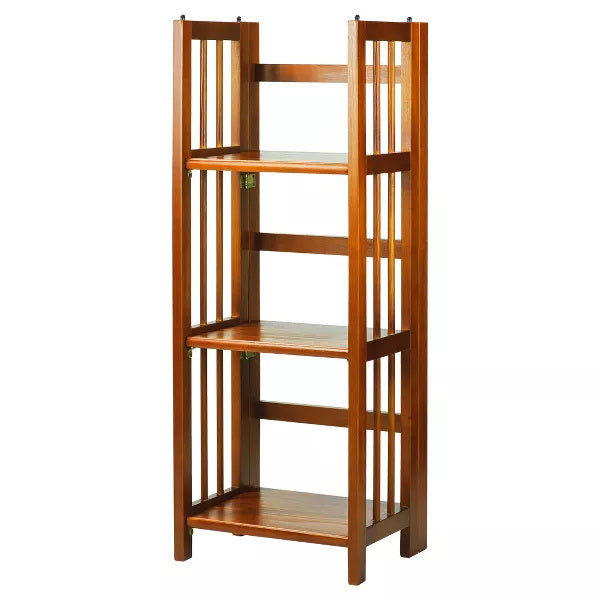 38" 3 Tier Folding Bookshelf