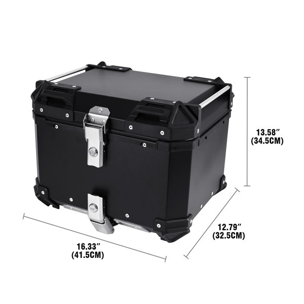 45L Motorcycle Luggage Waterproof Tail Box Scooter Trunk Storage Top Case Balck