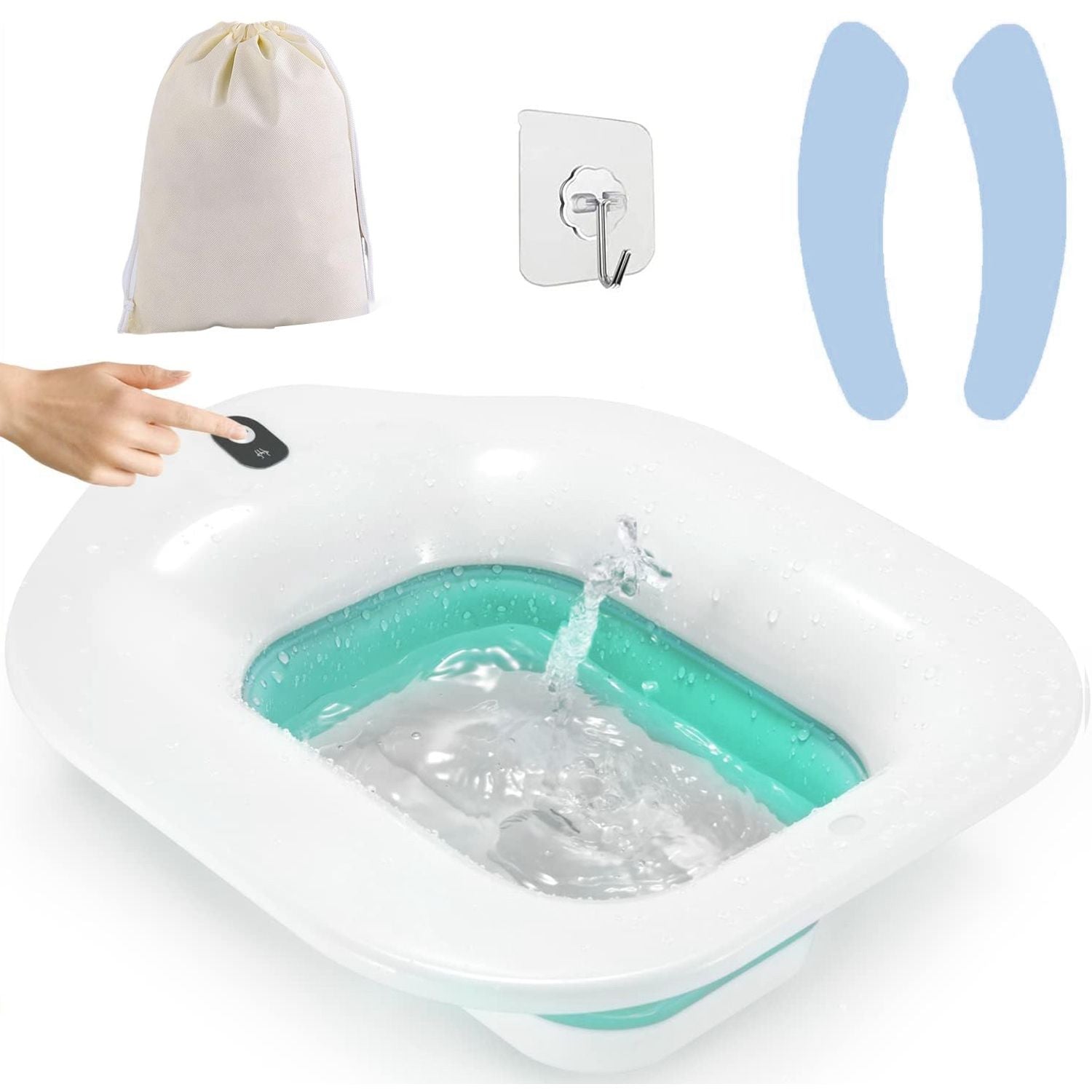 Foldable Postpartum Care Basin Sitz Toilet Seat Bidet Basin Battery Powered Toilet Bidet