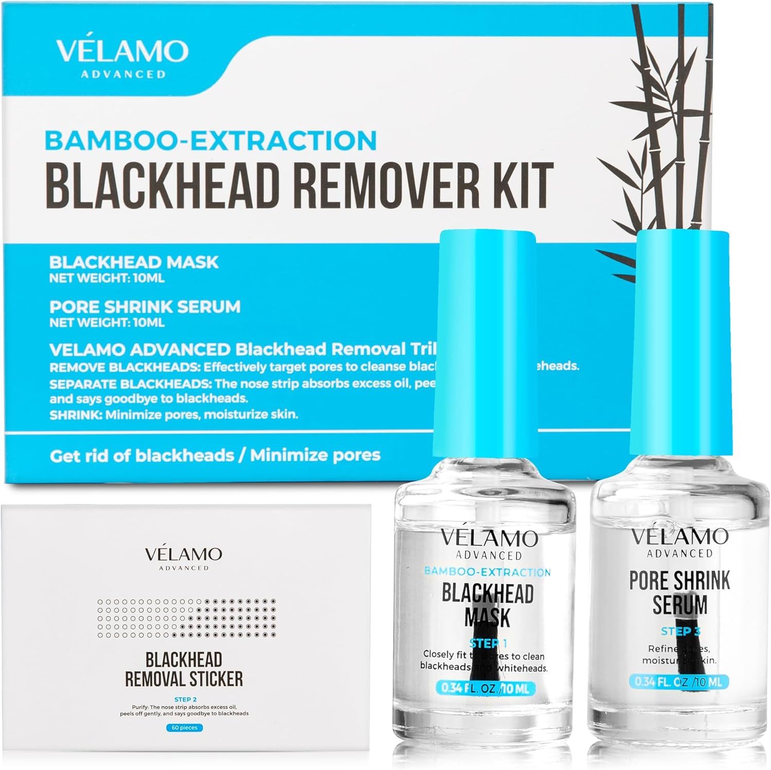 VELAMO ADVANCED BAMBOO-EXTRACTIONBLACKHEAD REMOVER KIT